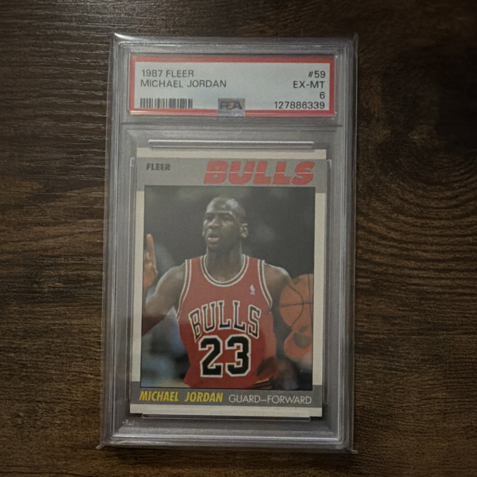 Fleer 1987-88 Michael Jordan #59 PSA 6 Chicago Bulls Basketball Card