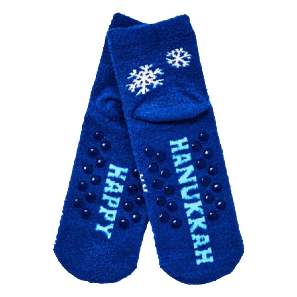 Calcetines de salón Bath Body Works HAPPY HANUKKAH con infusión de karité sin deslizamiento SUAVES 2 pares Foto 3 de 3