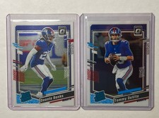 2023 Donruss Optic Rated Rookie Tommy DeVito / Deonte Banks RC - New York Giants