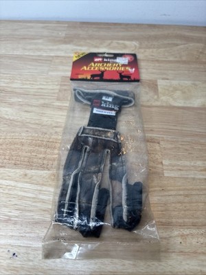 PSE KING Leather w/ Calf Skin Tips 3 Finger Shooting Glove SZ M NEW 4222BUM