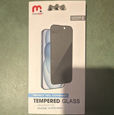 mybat pro Privacy Full Coverage Tempered Glass for iPhone 16 Pro Max