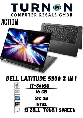 Dell Latitude 5300 2in1 I i7-8665U I 16 GB I 512 GB I DE Tastatur