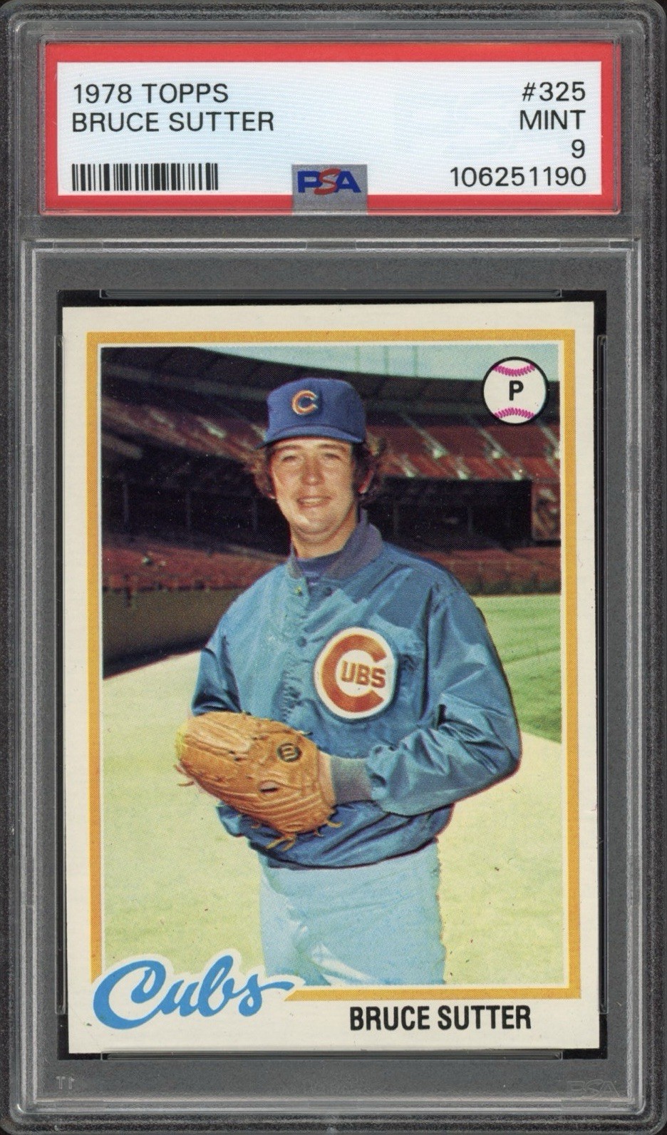 1978 Topps Bruce Sutter #325 PSA 9 Mint HOF Chicago Cubs