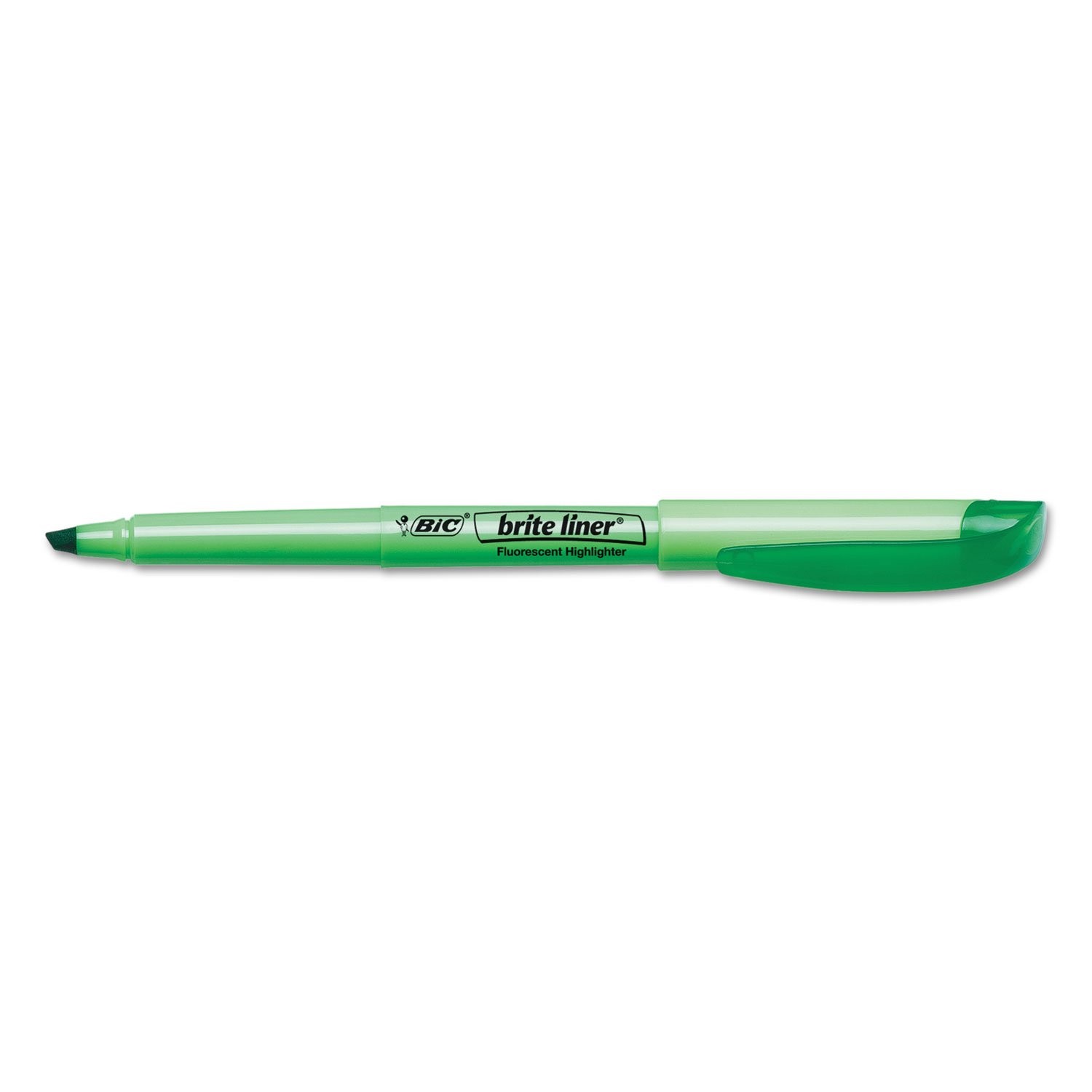 BIC Brite Liner Highlighter, Chisel Tip, Green, 12-Count (BL