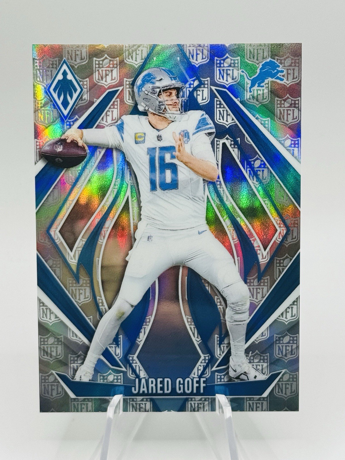 2024 Panini Phoenix Jared Goff NFL Shield Prizm #75 008/150