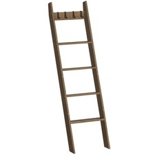 Blanket Ladder for Living Room and Bedroom, 5-Tier Wall Leaning Towel Rack fo...