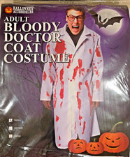 Adult Bloody Red Doctor White Lab Coat Halloween Costume Unisex Small