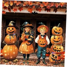 4pcs Fall Outdoor Yard Decorations Yard Signs with Stakes Scary Halloween