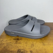 Oofos Ooahh Slide Recovery Sandals Women’s Size 9 Mens Size 7 Grey