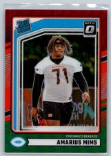 2024 Donruss #350 Amarius Mims Optic Rated Rookies Preview Red and Green