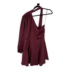 ASTR The Label dress Satin Scarf Mini Skater satin Red size Large L 