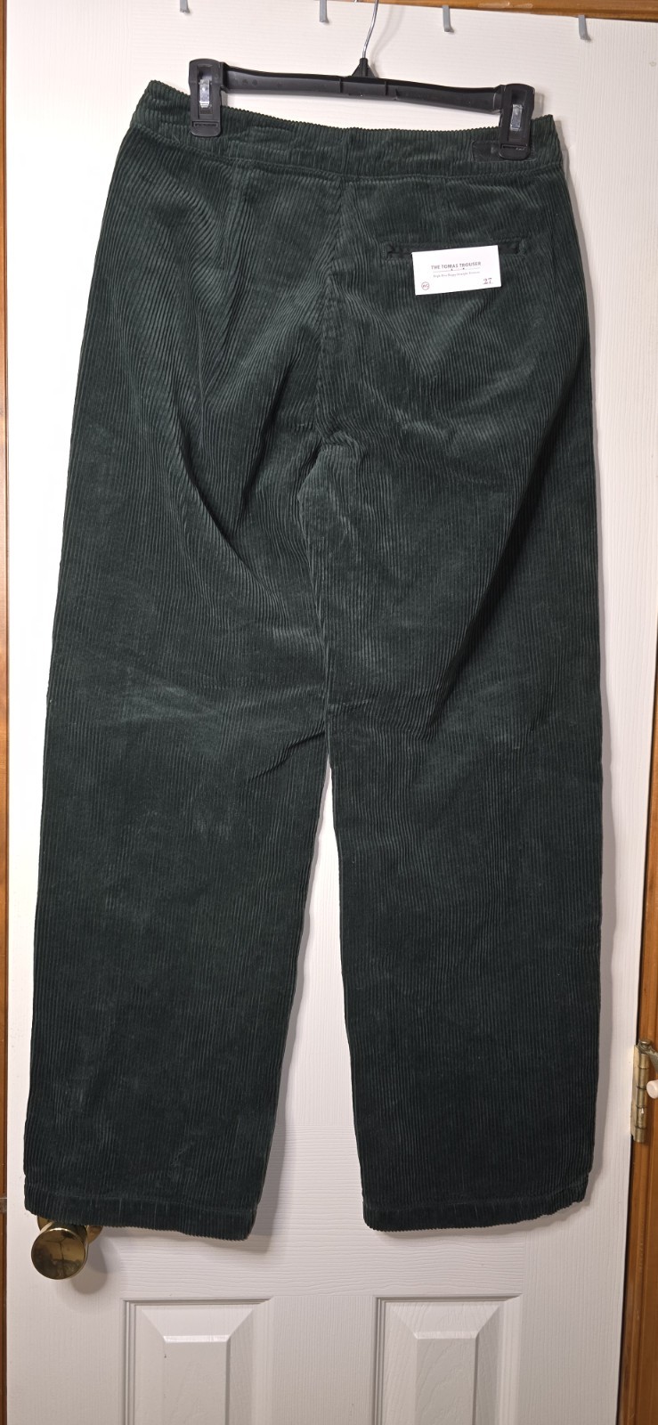 AG Adriano Goldschmied Women's Dark Green Baggy Corduroy 90s Grunge Preppy  thumbnail 3