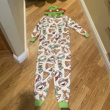 Nickelodeon Mutant Ninja Turtles One Piece Hooded Pajama XS
