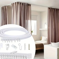 39.37 In Mount Curved Ceiling Curtain Track Bendable for Window Divider