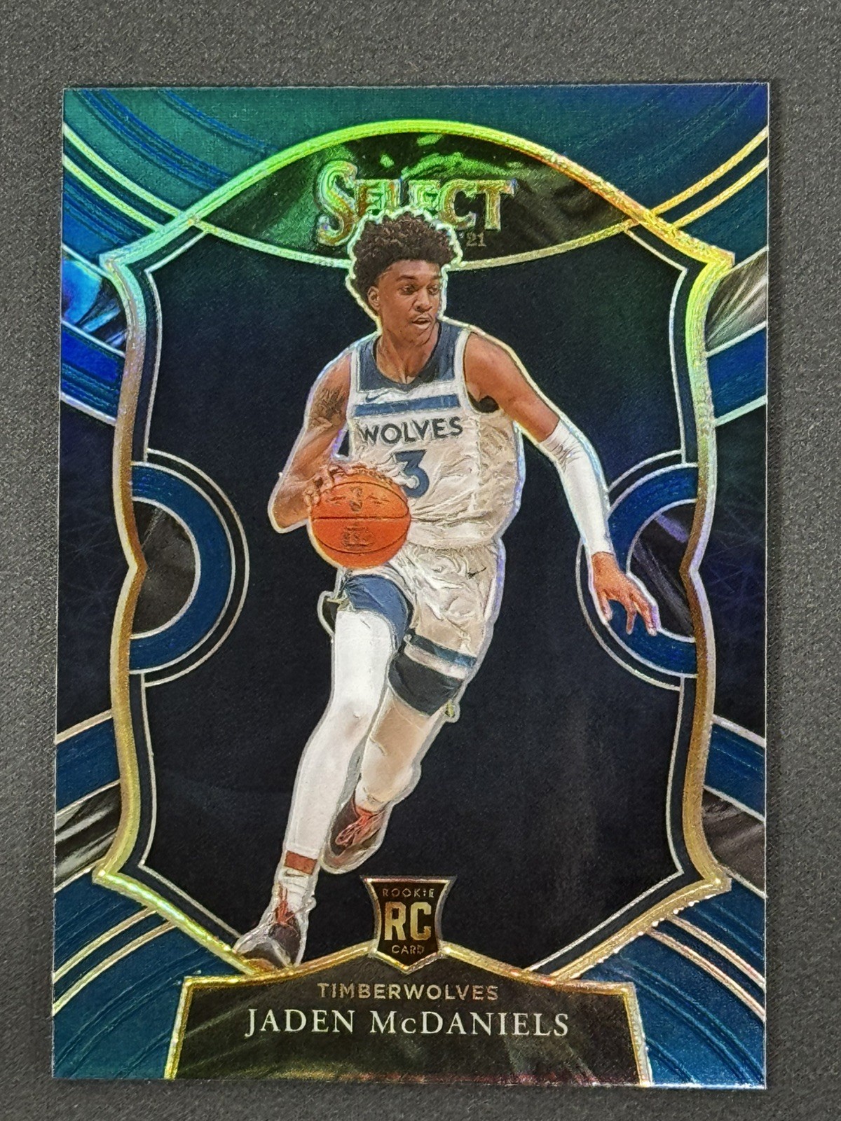 2020-21 Panini Select - Concourse Jaden McDaniels #88 Blue Prizm (RC)