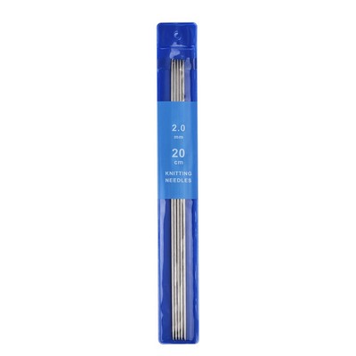 5Pcs/Set 20cm Straight Knitting Needles Stainless Steel Crochet Hook DIY Sweater