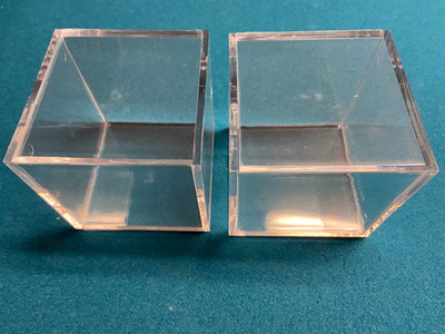(2) Two Vintage Baseball Display Qubes