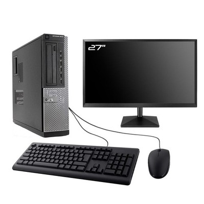 PC Dell Optiplex 9010 DT Bildschirm 27'' Intel I5-3470 RAM 8GB SSD 960GB W10 Wifi