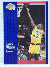 1991-92 Fleer James Worthy #104 Los Angeles Lakers