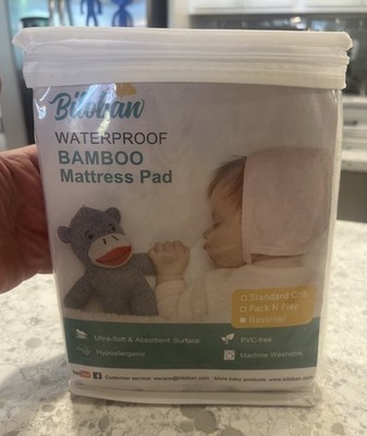 Biloban Waterproof Halo Bassinet Mattress Pad Hypoallergenic PVC Free Ultra Soft