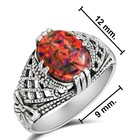 2CT  Red Fire Opal 925 Sterling Silver Filigree Style Ring Sz 7 F5-8 — photo 3