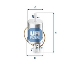 UFI Kraftstofffilter 31.853.00 Filtereinsatz für 5K1 1K2 SEAT JETTA GOLF AUDI VW