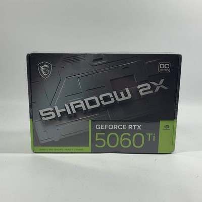 New MSI GeForce RTX 5060 Ti SHADOW 2X OC 8GB GDDR7 Graphics Card 912-V536-023