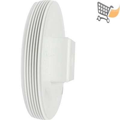 PVC DWV Cleanout Plug 6-Inch Self Sealing Drain Access for Pipe Inspection