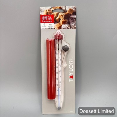 Taylor Candy & Deep Fry Thermometer F/C Fahrenheit Celsius Pan Clip Sleeve
