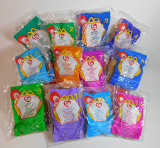 TY Beanie Babies 1999 McDonalds Happy Meal Toys Complete Set Of 12 Sealed VTG