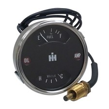 Cluster Gauge Fuel & Temp Fits International 706 806 1206 Tractors 382732r91