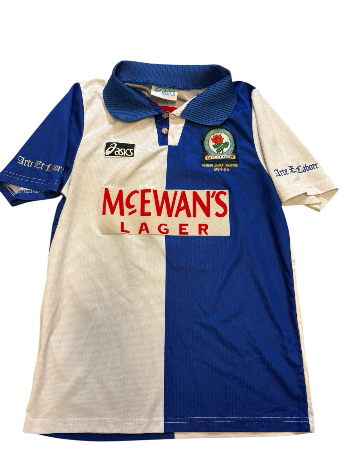 Vintage Blackburn Rovers Asics Football Shirt Soccer Jersey Size Small Rare
