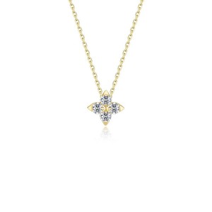 Authentic BRAND LAFONN 14k Yellow Gold Plated Trillium Superbloom Necklace N0345CLG18