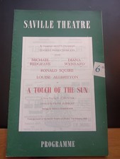 1958 Saville Theatre Programme A Touch Of The Sun Redgrave Wynyard London 🎭