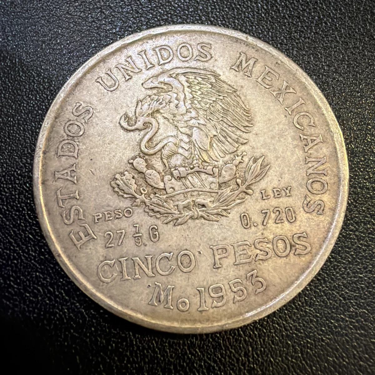 メキシコ 1953年 5ペソ銀貨 Cinco Pesos 銀0.720 1953 Mexico 5 Pesos .720 Silver Coin #52023-3U | eBay