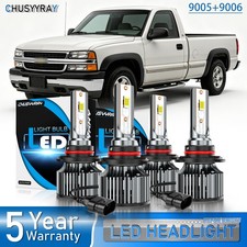 9005 9006 LED Headlights Bulbs For Chevy Silverado Tahoe C10 C/K 1500 1994-1998