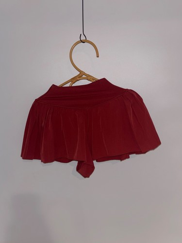 OFFLINE By Aerie Real Me Pleated Flowy Short XXS Maroon Pre-Owned