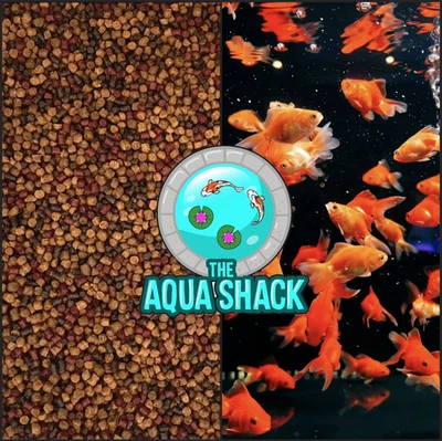 THE AQUA SHACK Fancy Goldfish Premium Sinking Trio Pellets Fish Food Anti Swimbladder UK