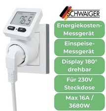 Stromverbrauchsmonitor Energiekostenmessgerät Schwaiger | kWh Rechner | Neu OVP