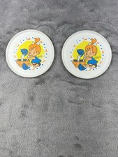 2 Vtg Doll Dish Playset Pebbles Flintstone Plates