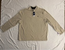 NEW Izod 1/4 Zip Fleece Long Sleeve Pullover Sweater Rock Heather Mens Size 2XLT