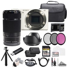 Sony ZV-E10 White Body E 55-210mm f/4.5-6.3 OSS Lens 128GB 3 PC Filter- Kit