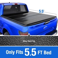 TYGER T5 Quad-Fold Alloy Hardtop Tonneau Cover for 2009-2026 Ford F-150 5.5' Bed
