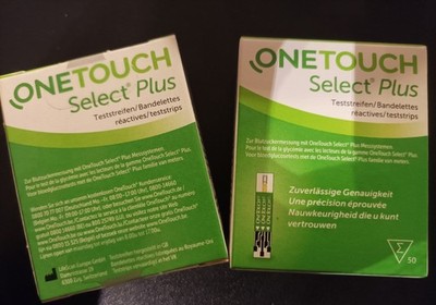 OneTouch Select Plus (100 Stück) Blutzuckerteststreifen 3×50 Stück 