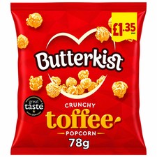 Butterkist Crunchy Toffee Popcorn Bag 78g PMP - from Giant Bradley's Sweet Shop