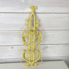Vintage Yellow Wicker Rattan Towel Ring Wall Hand Towel Holder