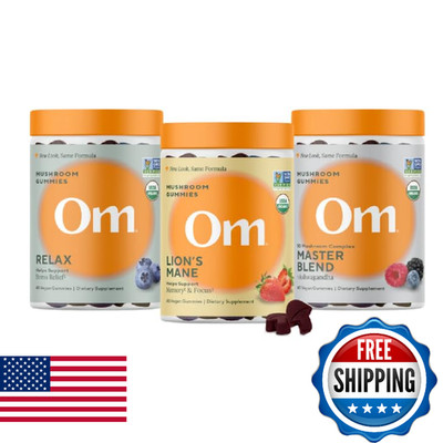 OM MUSHROOM SUPERFOOD Mushroom Gummies Variety Pack   Lion s Mane Focus, Reishi