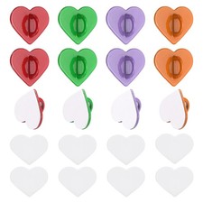 12 Pcs Heart Phone Charm Hook, Red/Grass Green/Orange/Purple