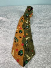 VTG Warner Bros. Marvin The Martian Men s Silk Necktie Loonie Tunes 1995