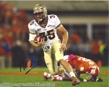 FLORIDA STATE SEMINOLES NICK O'LEARY HAND SIGNED 8X10 PHOTO W/COA NFL DRAFT